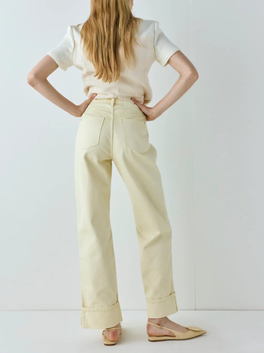 Manon Mid Rise Denim Jeans Butter - Picture 2 of 7